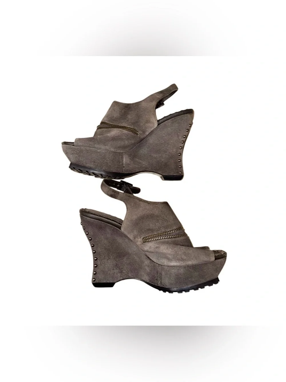 LISA BY Donald J Pliner GIMI vintage suede stud  platform wedges women’s size 6